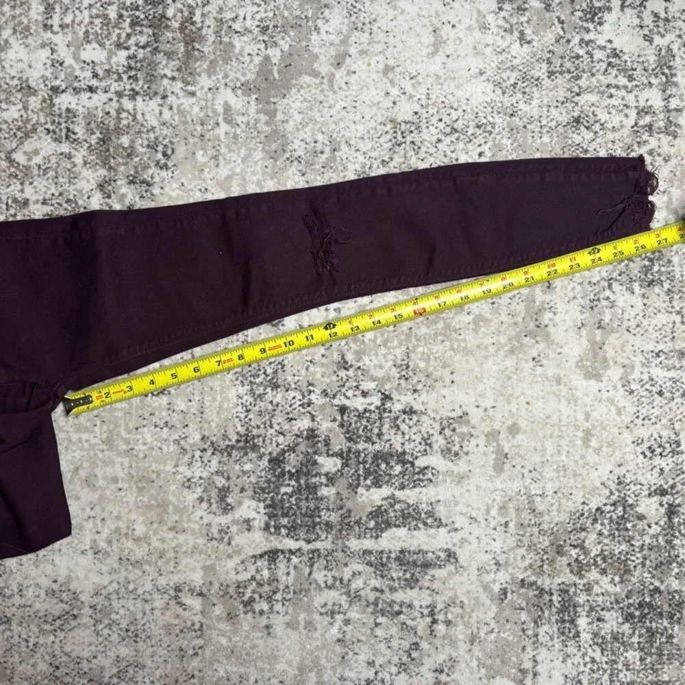 Black Orchid Dark Purple / Plum Noah Ankle Skinny Jeans Size 24